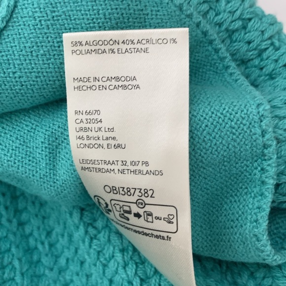 Free People Swim Too Deep Cardi Color Turquoise Size: XS - Picture 13 of 16